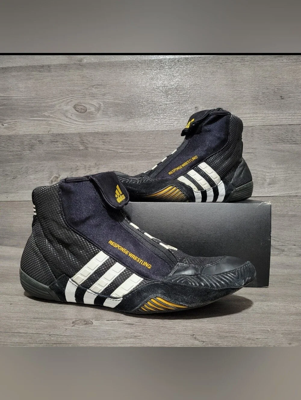 RARE Vintage 2007 Adidas Response Wrestling Mens Size 12 Shoes Black
